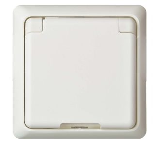 Встраиваемая коробка с откидной крышкой, чисто белого цвета - Электрическая розетка 245034