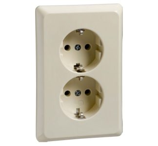 Двухпозиционная плоская розетка - электрическая розетка 515410