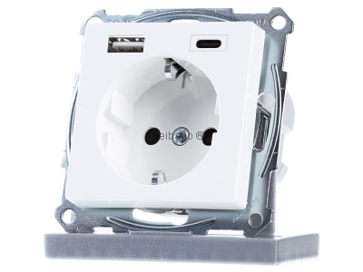 Розетка с BRS и USB Type-A+C 3ATPb Joy rws - защитный контакт для розетки ELG365354