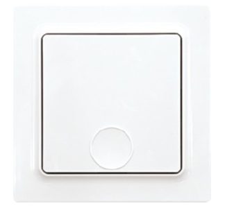 Беспроводной одноканальный кнопочный пульт дистанционного управления чисто белого глянцевого цвета для переключения устройств F1T55E-wg.