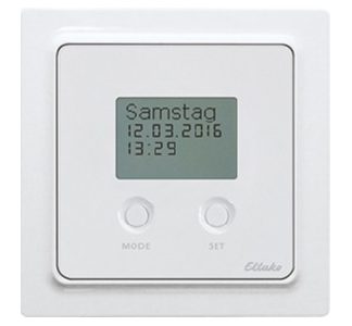 Часы с радиодатчиком, глянцевые, полярно-белого цвета - электронный таймер FSU55ED/230...