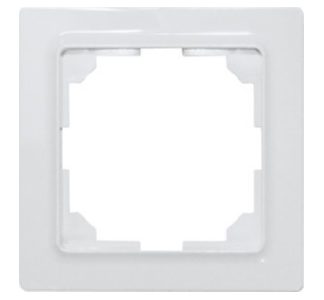 1 универсальная рамка, матовый белый цвет - Одинарная рамка R1UE55-pm