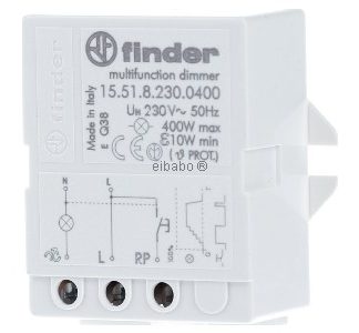 Электронный диммер 230 В переменного тока, макс. 400 Вт - Встраиваемый диммер 1 ВА 15.51.8.230.0400