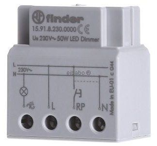 Электронный диммер 230 В переменного тока, макс. 50 Вт, светодиодный - встраиваемый диммер 3 ... 100 ВА 15.91.8.230.0000