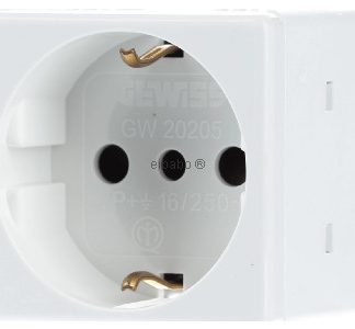 Розетка 2M 2P+PE 16A P30-17, итальянское/немецкое состояние ws GW20205
