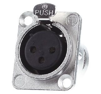 XLR 3-контактный D-образный фланцевый разъем - базовый элемент XLR 003600