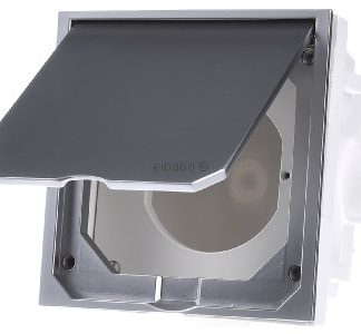 Встраиваемая розетка, одинарная, нержавеющая сталь, аксессуары - Встраиваемый шкаф 011820