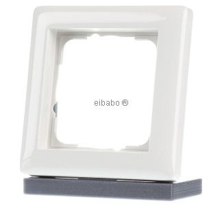 Рамка 1x кремово-белая ударопрочная глянцевая - Рамка 1x кремово-белая 021101