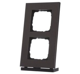 Рамка для крышки 2x алюминиевая мини коричневая - Рамка 2x коричневая 0212127