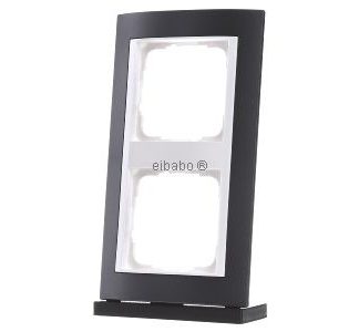 Рамка с двойным сгибом, антрацитового цвета, для мероприятия в чисто белом цвете - Рамка с двойным сгибом, антрацитовая 0212328