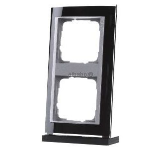 Рамка 2x прозрачная черная - Рамка 2x черная 0212736