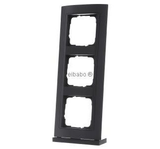 3x антрацитовые защитные рамки на корпусе из антрацита, ударопрочные. - Рамка 3x антрацит 021308