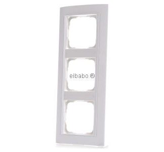 Тройная рамка, покрывающая матовый белый фон, для вечеринки в белоснежных тонах - Рамка 3-кратная белая 02...