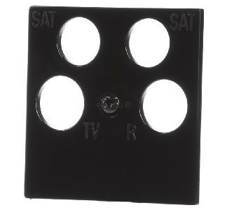 Центральный разъем Ankaro черного цвета RF/TV+2xSat - Центральный разъем SAT 025910