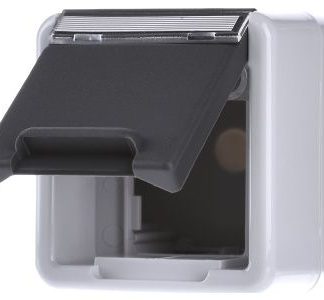 Защитный кожух для информационных технологий, серый плоский накладной разделитель — базовый элемент с верхней частью корпуса 02...