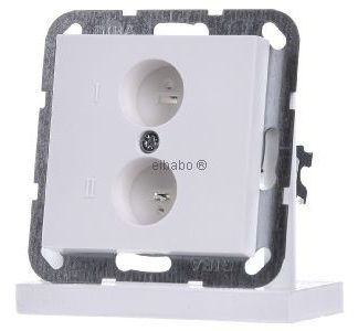 Чисто белый стереоразъем - базовый элемент с центральной крышкой 040227