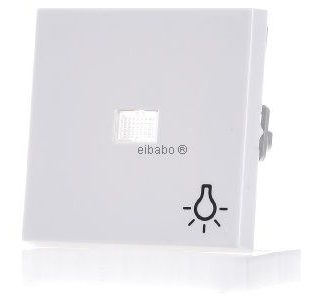 Накладка на выключатель/кнопку Rocker Pure White Glossy Icon Light, белая, артикул 063003