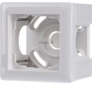 Корпус AP 1f + стандартная рамка 55 R белого цвета - Одиночный корпус для поверхностного монтажа, белый 106103