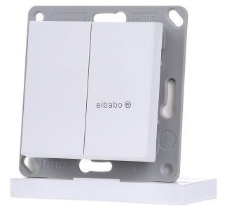 Настенный радиопередатчик без батареек, 2 шт., чисто матовый белый - Полный комплект передатчика для шины данных 2...