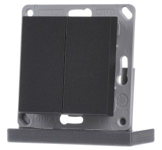 Настенный радиопередатчик без батареек, 2 шт., антрацитовый цвет - Полный комплект передатчика для радиосистемы домашней автоматизации...