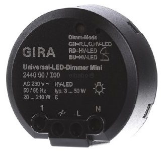 Мини-диммер Uni LED - встраиваемый диммер 244000
