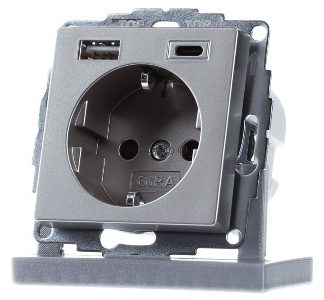 USB-блок питания для кондиционера SCHUKO SH 2f - защитный контакт розетки 2459600