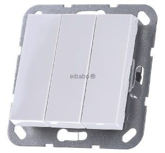 Переключатель-качелька, 3-позиционный, чисто белый - переключатель переменного тока, 283203