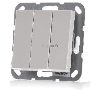 Трехпозиционный кнопочный доводчик с одним полюсом - Кнопочный, кремово-белый 284401