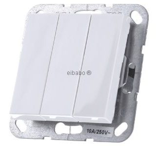 Трехпозиционная кнопка, чисто белый цвет, 1 контакт, бесконтактная - кнопка белого цвета 284403