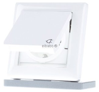 Розетка KD + комплект IP44, рамка 1f, чисто белый - Защитный контакт для розетки 415703