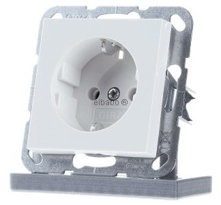 Розетка SRK, чисто белая - Защитный контакт розетки 418003