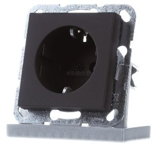 Розетка SH черная - Защитный контакт вилки черного цвета 4183005
