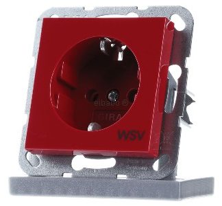 Розетка WSV красная - Защитный контакт розетки красный 4188108