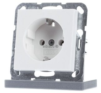 Чисто белая розетка - защитный контакт розетки 418827