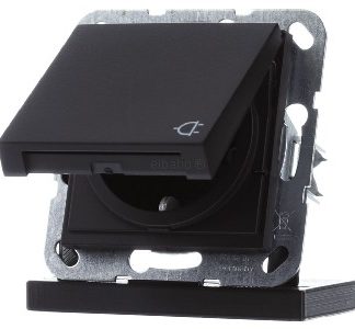 Розетка KD черная - защитный контакт вилки, черная 4454005