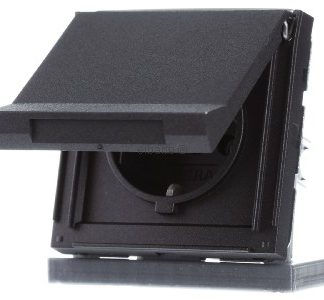 Розетка KD TX-44 антрацитового цвета - защитный контакт розетки 445467
