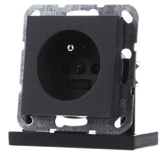 Заземляющий контакт вилки + SH антрацитового цвета - Розетка антрацитового цвета 448528