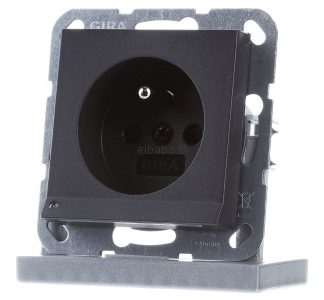 Штекер светодиода, контакт заземления, антрацитовый цвет - Гнездо антрацитового цвета 448928