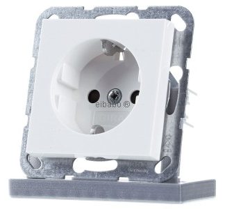 Чисто белая розетка - защитный контакт розетки 475503