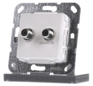 Опорное кольцо UP 2x разъема SAT F, чисто белый - центральная пластина SAT 565103