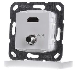 UP Support Ring HDMI and SAT F Socket Pure White - Basic Item 567503