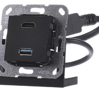 Фиксирующее кольцо для кабеля HDMI и USB A черного цвета - базовый артикул 567910