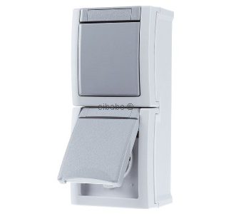 Розетка/сменный вертикальный комбинированный выключатель FR-AP IP54 большого размера - Выключатель/настенная розетка 90591098-DE