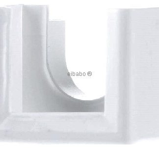 Вставка торцевой заглушки поверхностного монтажа альпийского цвета в кабельный канал 12 WW.