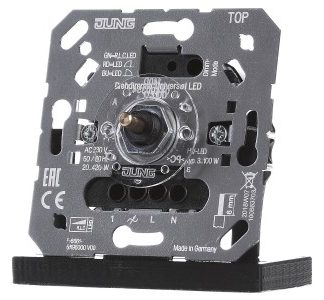 Универсальный светодиодный поворотный диммер - Встраиваемый диммер 3 ... 420 ВА 1731 ДД