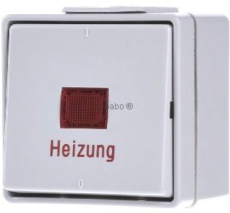 2-контактный аварийный выключатель отопления - 2-полюсный выключатель на поверхности, серый, 602 HW