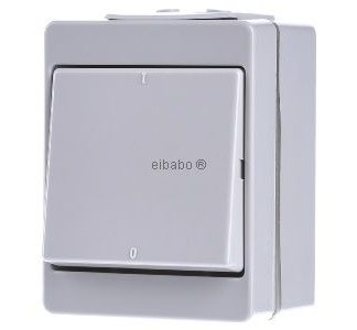 Трехполюсный тумблерный переключатель для поверхностного монтажа, серый, 603 Вт