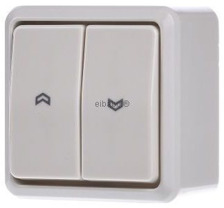 Переключатель для рольставней, белый, Sch.1pol - 1-полюсный переключатель для рольставней, 609 ВА