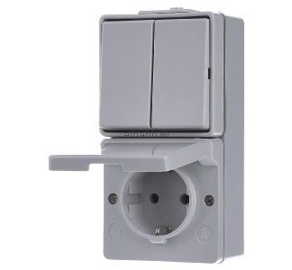 Розетка Schuko - комбинированный выключатель/настенная розетка 675 Вт