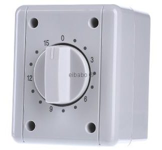 Таймер, максимум 15 минут - Механический таймер 0 ... 15 мин, серый, 8015 Вт